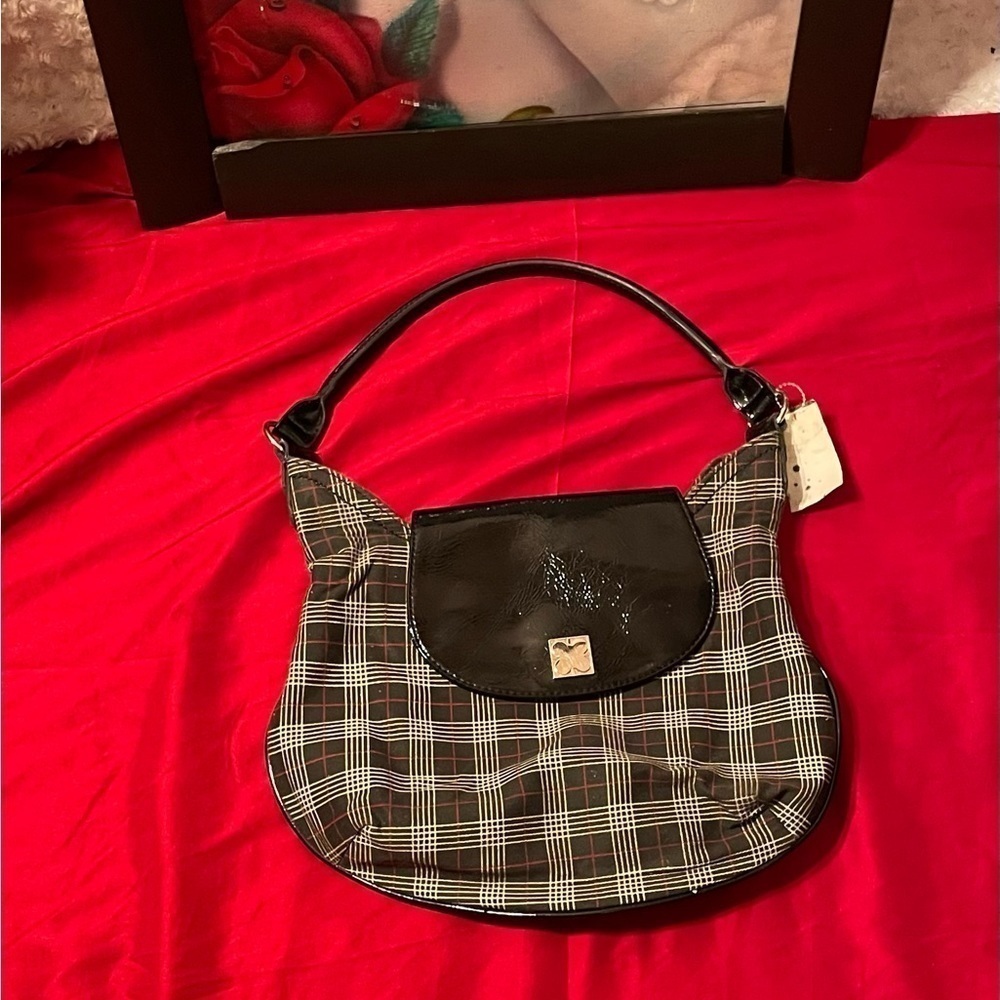 NWT LIZ CLAIBORNE PLAID SHOULDER OR HANDLE PURSE ORIGINALLY PURCHASED FR…